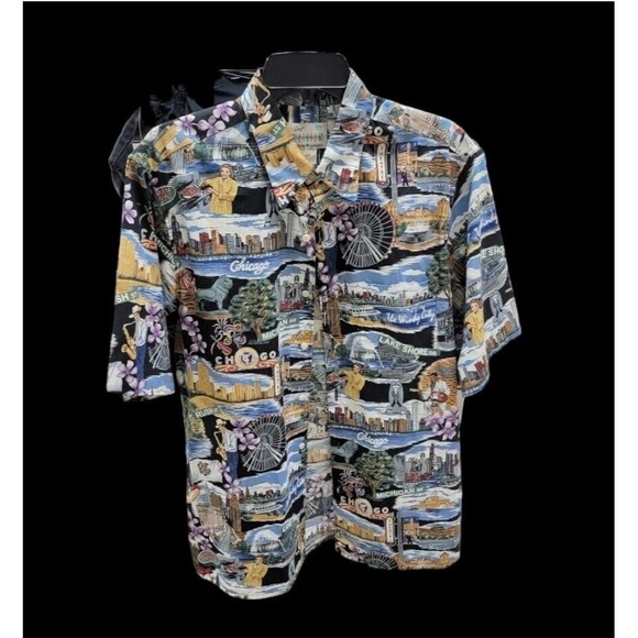 Reyn Spooner Hawaiian Short Size M Sleeve Shirt Chicago  Multicolor cotton - Picture 1 of 14